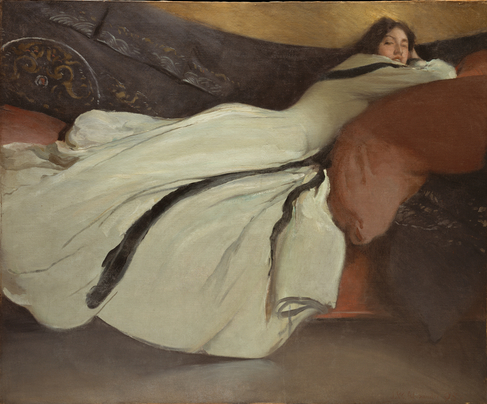 A Young Woman 1895 	by John White Alexander 1856-1915 The Metropolitan Museum of Art New York NY  1980.224